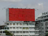 red billboard